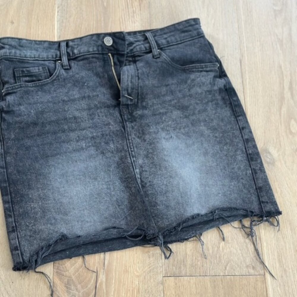 Black Denim Skirt